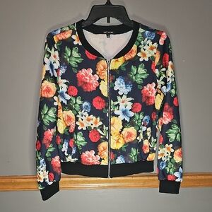 Michele Multicolor Floral Bomber Jacket